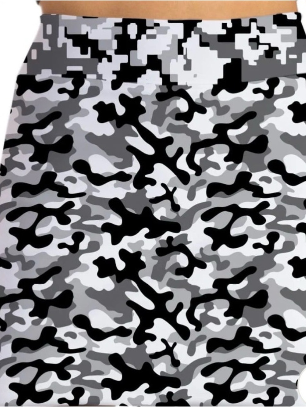 Skort Obsession Grey Black & White Camo Skort.